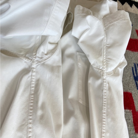 Panhandle Slim Vintage White Short Sleeve Pearl Snap Western Shirt - Men’s Large - Picture 12 of 12